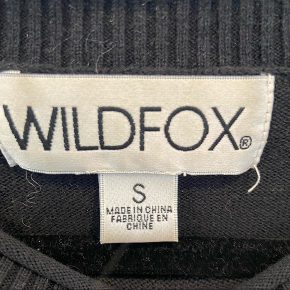 WILDFOX Fruity Fader Sweater Cropped Sparkly Small RARE - Picture 4 of 7
